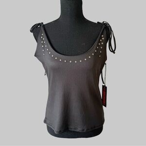 NWT Rock and Roll Cowgirl Ladies' Tie Tank With Studs